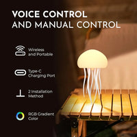 Floating Jellyfish LED Lamp | Voice Control RGB Night Light