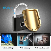Keyless Fingerprint Security Padlock for Bags, Lockers & Home