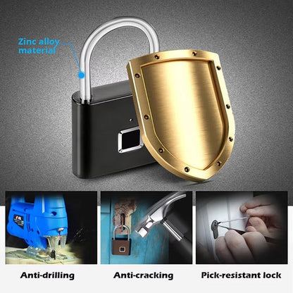 Keyless Fingerprint Security Padlock for Bags, Lockers & Home