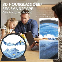 Moving Sandscape Glass Painting for Home Decor