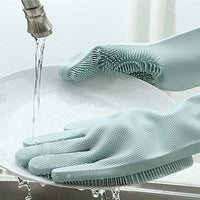 Silicone Dishwashing & Cleaning Gloves – Reusable Non-Slip Scrubber Gloves