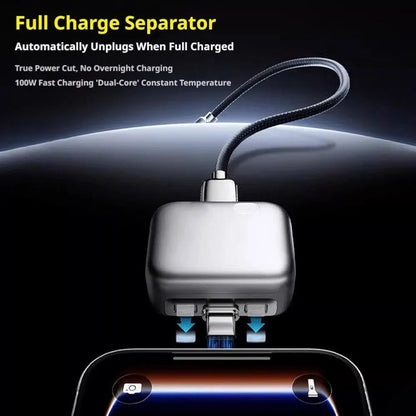 140W Smart USB-C Charging Splitter – Auto Disconnect Full Charge Protection for Smartphones, Tablets and Laptops