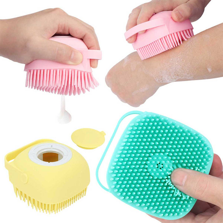 Silicone Bath Scrubber Brush – Soft Exfoliating Body Wash Brush for Deep Cleaning, Massage & Shower Bathing