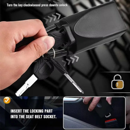 Heavy Duty Car Handbrake Lock - Anti-Theft Steel Wire - Vehicle Gear & Hand Brake Security Lock with Keys - Universal Auto Safety Lock