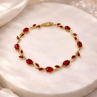 Elegant Tulip Flower Bracelet | Adjustable Floral Jewelry