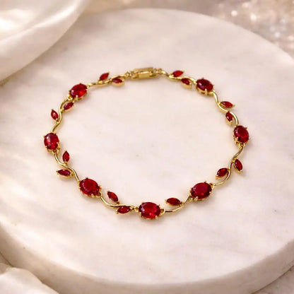 Elegant Tulip Flower Bracelet for Women – Adjustable Floral Charm Bracelet, Stylish Fashion Jewelry Gift for Girls & Ladies