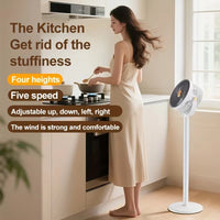AeroFlow 360° Smart Air Circulator Pedestal Fan