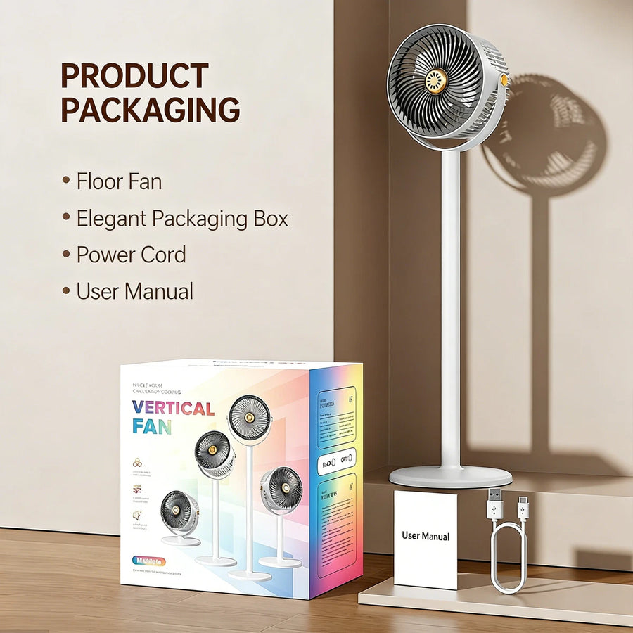 AeroFlow 360° Smart Air Circulator Pedestal Fan