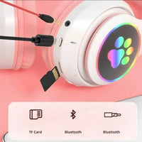 STN-28 Cat Wireless Bluetooth Headphones – Cute Cat Ear Over-Ear Headset