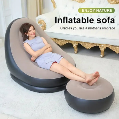Inflatable Sofa – Portable Air Sofa Chair for Living Room, Camping & Travel | Durable Blow Up Lounge Couch