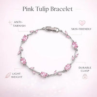 Elegant Tulip Flower Bracelet | Adjustable Floral Jewelry