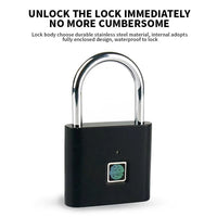 Keyless Fingerprint Security Padlock for Bags, Lockers & Home