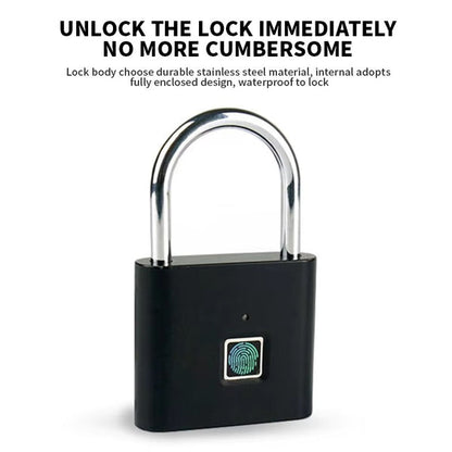 Keyless Fingerprint Security Padlock for Bags, Lockers & Home