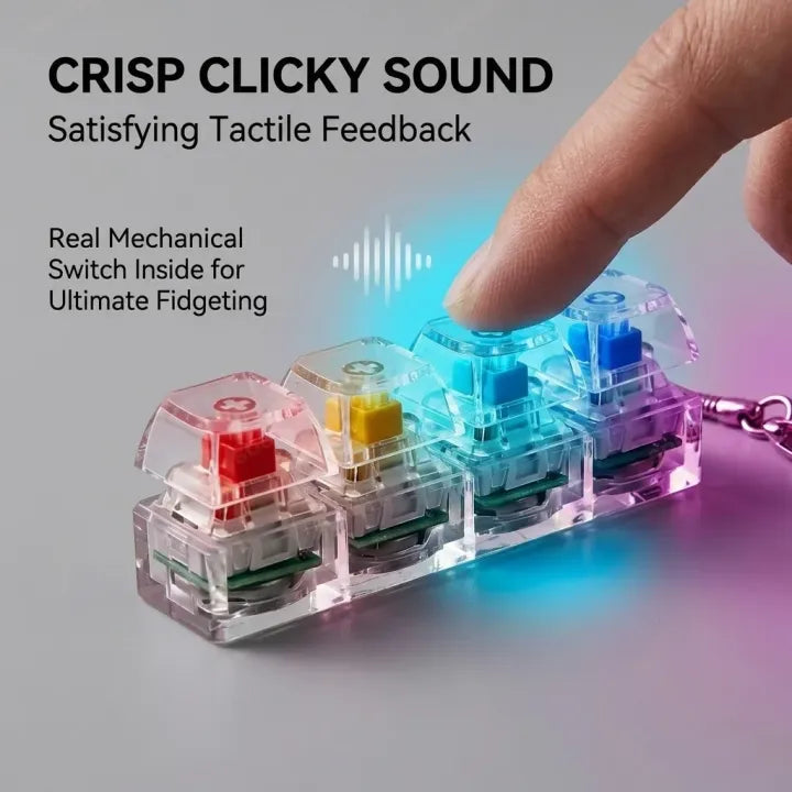 Mechanical Keyboard Switch Fidget Clicker Keychain