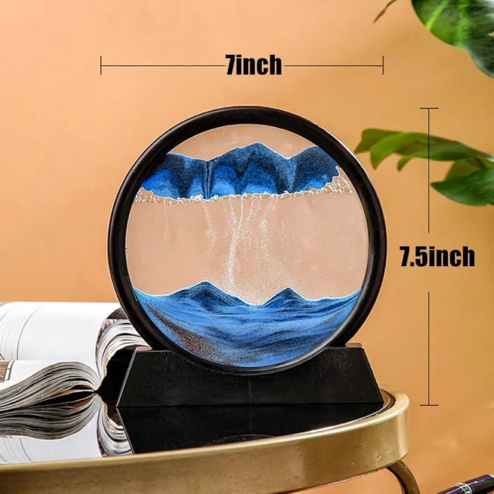 Moving Sandscape Glass Painting for Home Decor