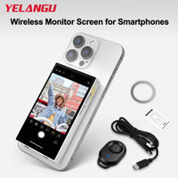 Wireless Monitor Screen for Smartphone | Mini Portable Phone Display with Magnetic Mount for Vlogging & Selfies