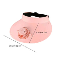 USB Rechargeable Cooling Fan Hat | Summer Sun Visor Cap