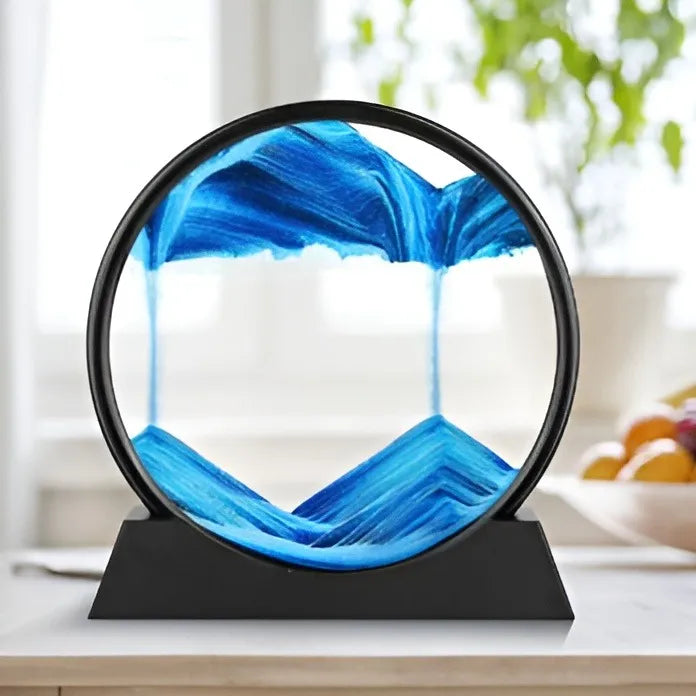 Moving Sandscape Glass Painting for Home Decor