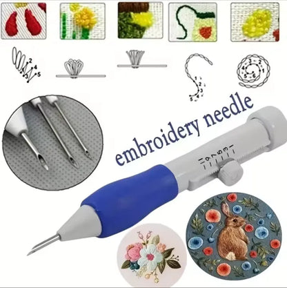 Magic Embroidery Pen Set  Punch Needle Kit for DIY Craft, Sewing & Hand Embroidery