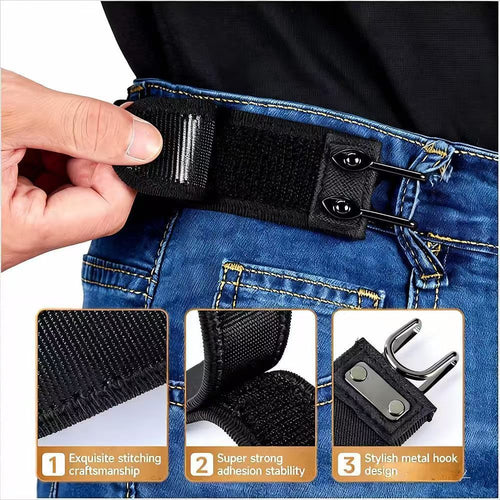 Men's Elastic Stretch Belt | Adjustable No-Hole Waist Belt