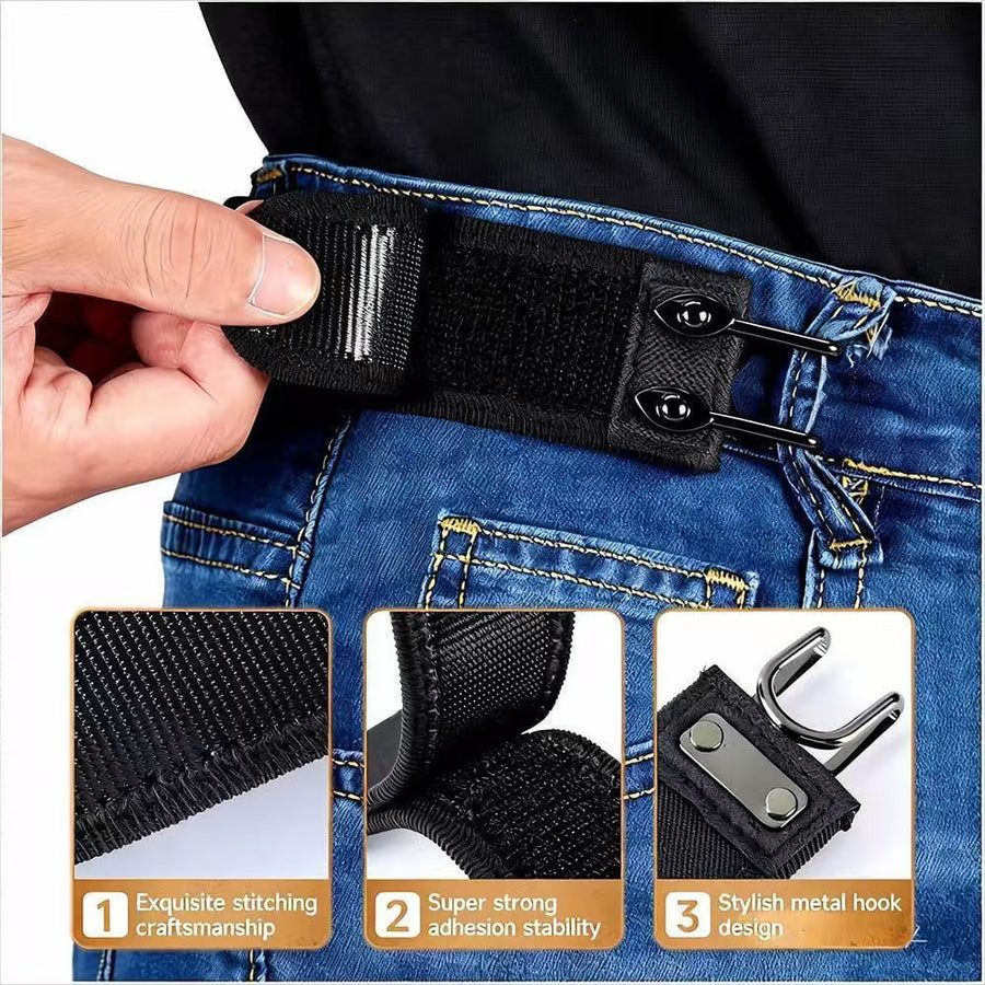 Men's Elastic Stretch Belt | Adjustable No-Hole Waist Belt