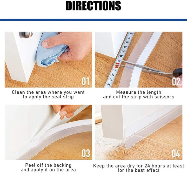 5 Meter Self-Adhesive Door Bottom Seal Strip – Weatherproof Draft Stopper for Doors | Wind, Dust & Noise Protection | Easy Install Door Sealing Tape for Home & Office