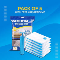 5PCS Vacuum Storage Bags Set with Hand Pump