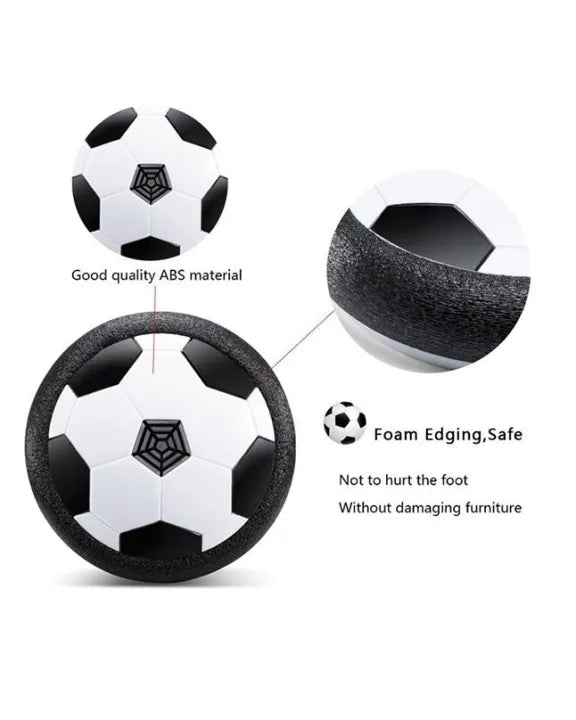 Indoor Hover Soccer Ball with LED Lights for Kids & Toddlers | Floating Air Football Toy | Safe Soft Foam Bumper