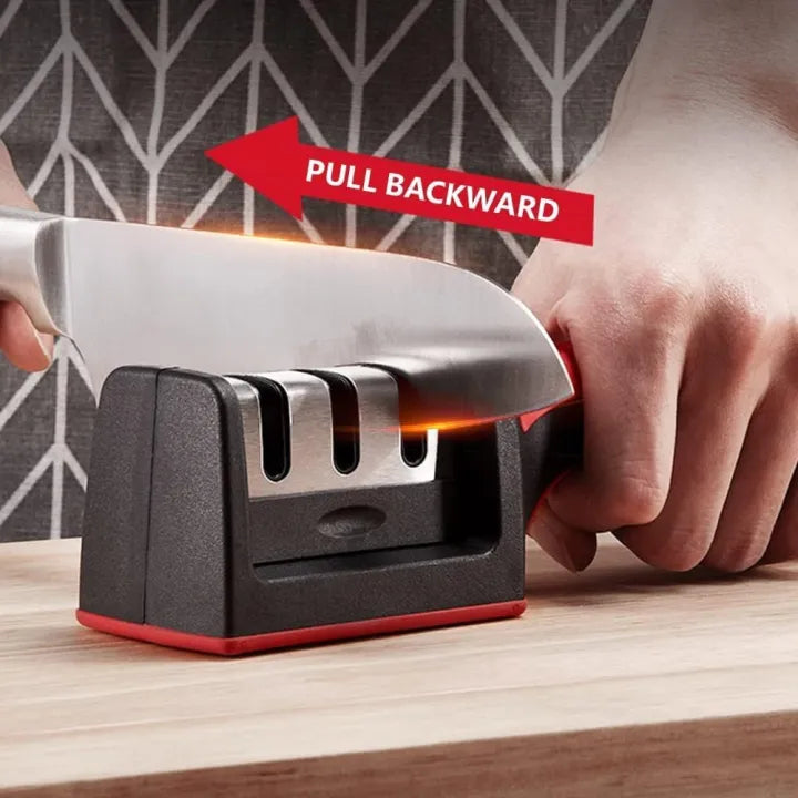 Professional Blade Sharpening Tool – Multi-Function Knife Sharpener Stone | Compact & Durable Universal Blade Sharpener for Kitchen Knives, Scissors & Tools