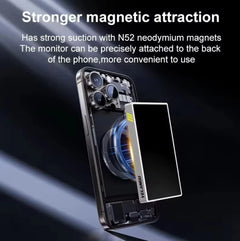 Wireless Monitor Screen for Smartphone | Mini Portable Phone Display with Magnetic Mount for Vlogging & Selfies
