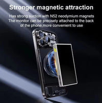 Wireless Monitor Screen for Smartphone | Mini Portable Phone Display with Magnetic Mount for Vlogging & Selfies