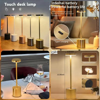 Rechargeable Cordless LED Table Lamp – Touch Control, 3-Mode Dimmable Bedside Night Light