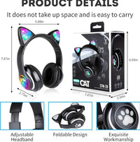 STN-28 Cat Wireless Bluetooth Headphones – Cute Cat Ear Over-Ear Headset