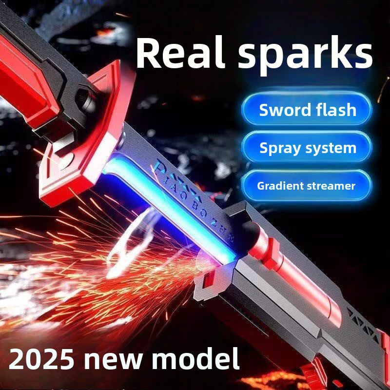 LED Spark Light Saber Toy Sword with Sound Effects