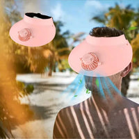 USB Rechargeable Cooling Fan Hat | Summer Sun Visor Cap
