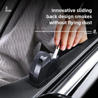Mini Car Ashtray with Lid – Smell Proof Portable Self-Adhesive Ash Tray for Cars, SUVs & Trucks