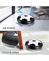 Indoor Hover Soccer Ball with LED Lights for Kids & Toddlers | Floating Air Football Toy | Safe Soft Foam Bumper