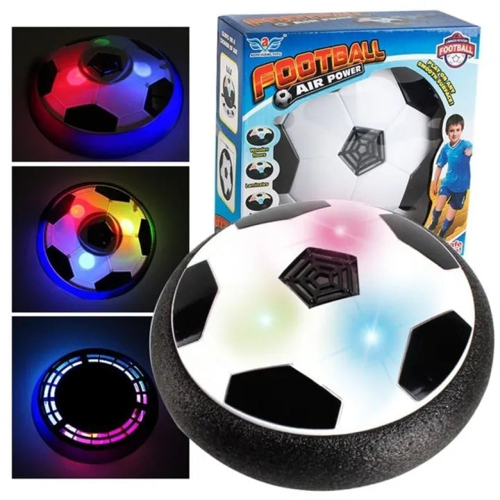 Indoor Hover Soccer Ball with LED Lights for Kids & Toddlers | Floating Air Football Toy | Safe Soft Foam Bumper