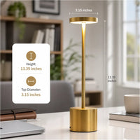 Rechargeable Cordless LED Table Lamp – Touch Control, 3-Mode Dimmable Bedside Night Light