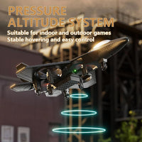 LO712 LED Fighter Jet Drone – 2.4GHz Remote Control Aircraft with Lights & Dual Battery